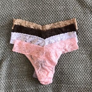 🎄Original Rise Lace Thong 4pack🎄